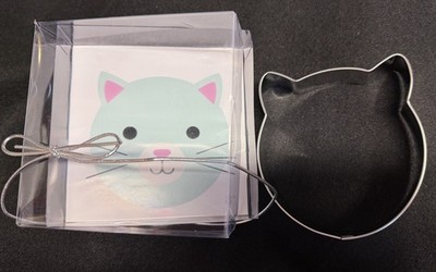 American Girl cat kitty face head metal cookie sandwich cutter from 2019