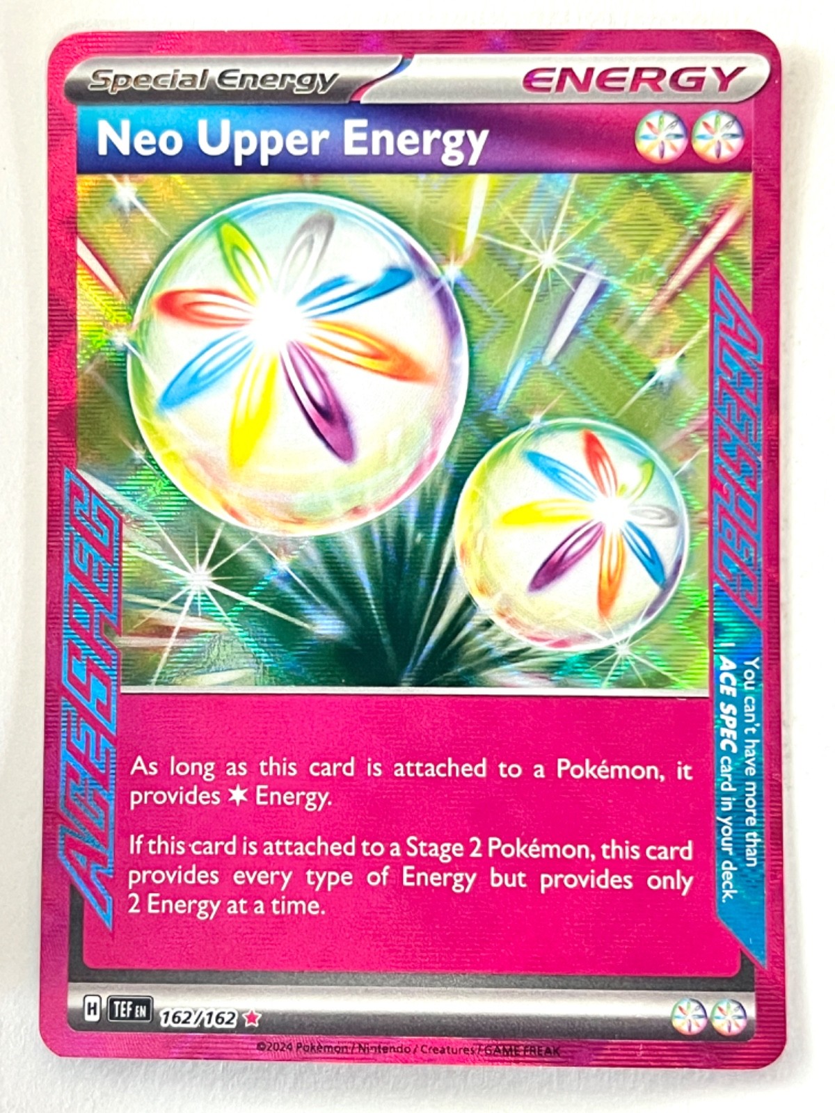 Neo Upper Energy 162/162 Ace Spec Temporal Forces - Pokemon TCG - Near Mint NM