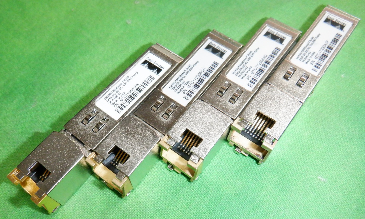 Cisco ONS-SE-ZE-EL SFP -10/100/1000BASE-T RJ-45   30-1466-01   LOT OF 4