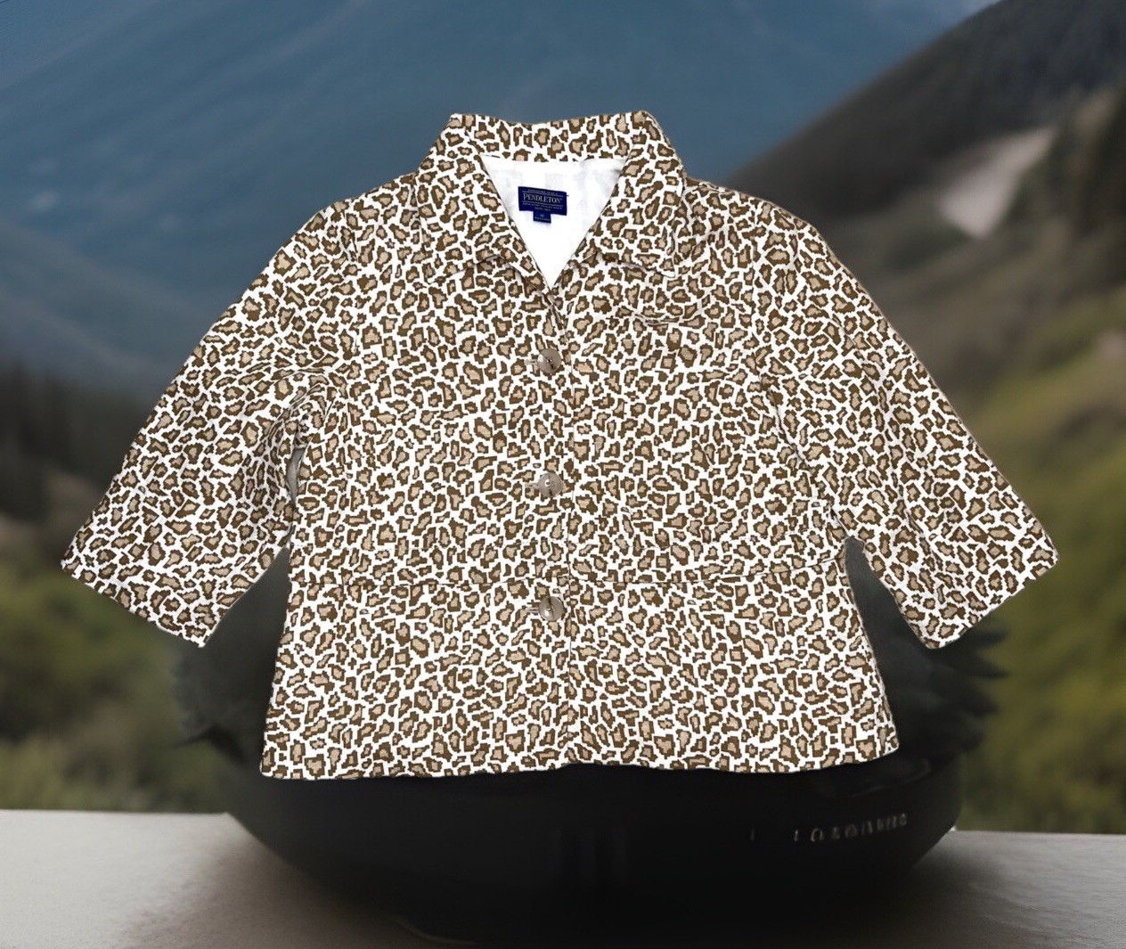 PENDLETON Women’s Blazer Leopard Print Medium Lon… - image 1