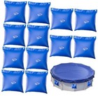 12 Pack Swimming Pool Cover Hanging Bag - 0.4 mm PVC Pool Cover Weights - 12pc