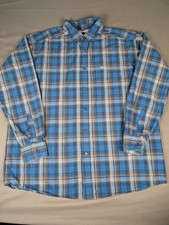 Ariat Pro Shirt Mens Extra Large Blue Plaid Long Sleeve Western