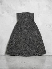 NWT Banana Republic Strapless Midi Dress XL Black White Abstract Speckled Print