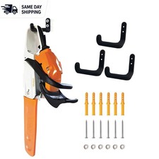 Industrial Steel Chainsaw Hanger Wall Mount - 6 Hooks, Rust-Proof Design