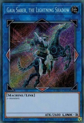 Gaia Saber, the Lightning Shadow - COTD-EN051 - Secret Rare - 1st Edition Near M