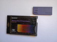 sony memory stick 128 mb and PC Card Adaptor MSAC-PC2