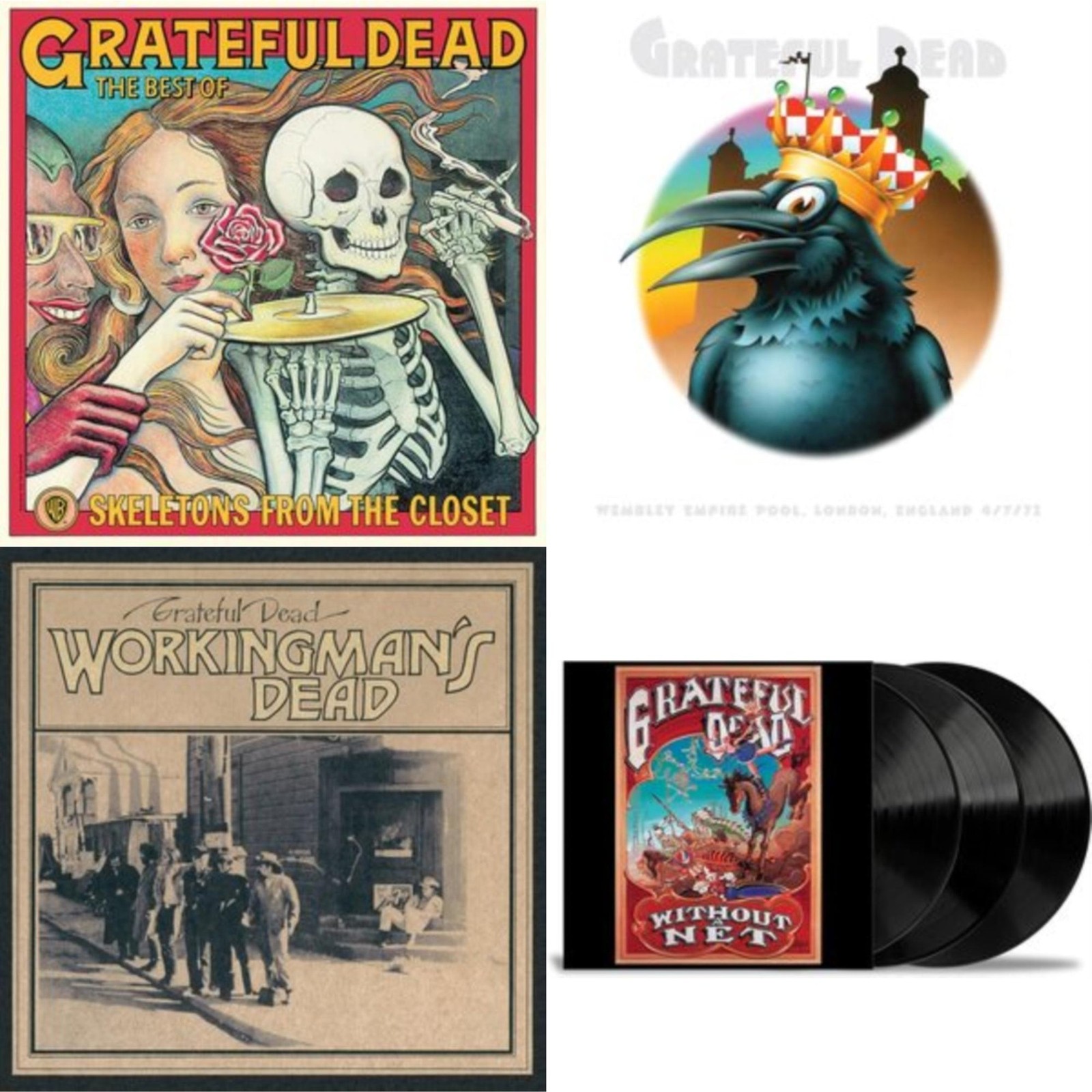 Grateful Dead Skeletons From The Closet Best Of Album & Wembley