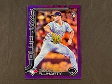 2025 TOPPS UPDATE MASON FLUHARTY US138 ROOKIE PURPLE HOLO FOIL 153/350 BLUE JAYS