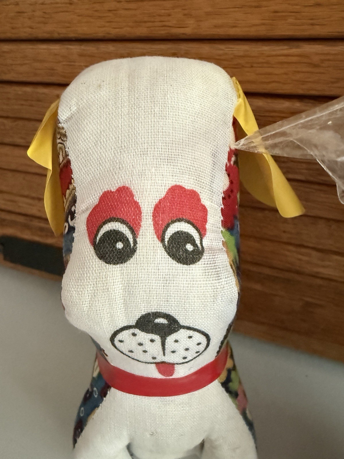 Vintage Carnival Fair Prize Stuffed DOGS 7" Print/plastic ears  LOT OF 2 Etone