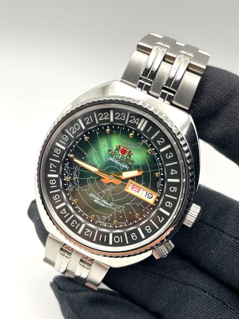 Orient Authentic Revival World Map Automatic F692… - image 3