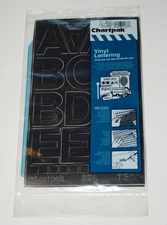 Chartpak Press-On Vinyl Letters and Numbers  Self Adhesive  Black 2inch CHA01050