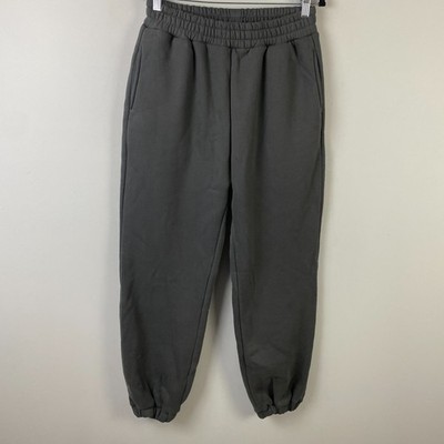 Comfrt Sweatpants Mens Large Gray Jogger Pants Elastic Waist Fleece Lined