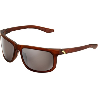 100% Hakan Sunglasses - Rootbeer - Silver Mirror 61036-139-75
