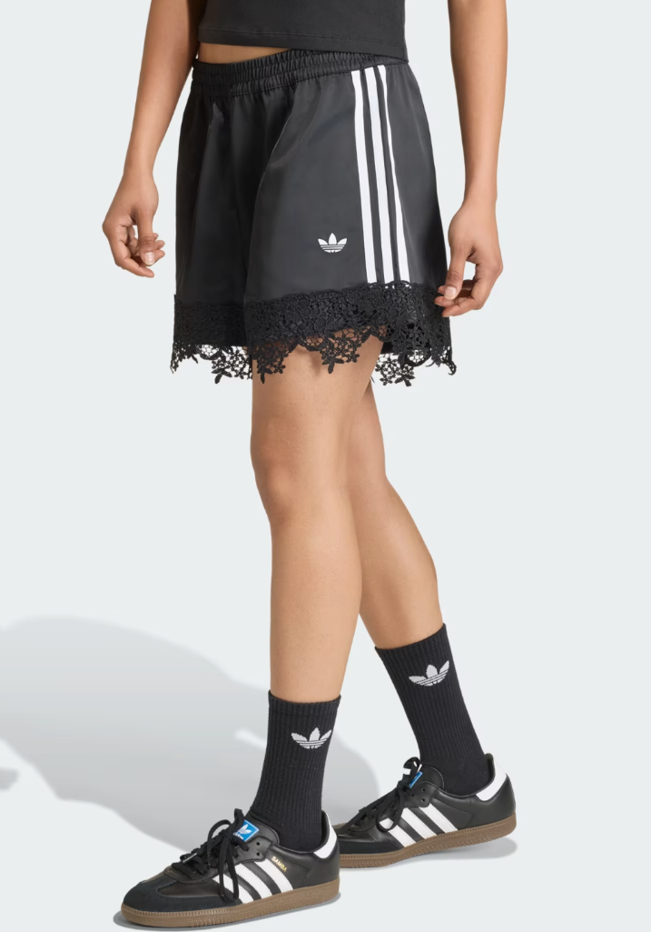 adidas Originals Satin Lace Loose Shorts Women Lifestyle Casual