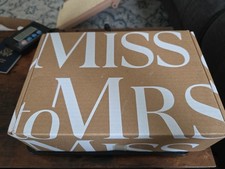 NIB - Miss to Mrs BRIDAL Box LET'S PLAN THIS - shirt, Tumbler, Jewelery Wipes