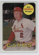 1969 Topps Red Schoendienst #462 HOF 1o0