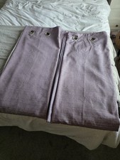 Mauve Eyelet Curtains 66 Inch Wide x 72 Inch Drop Fully Lined By Next