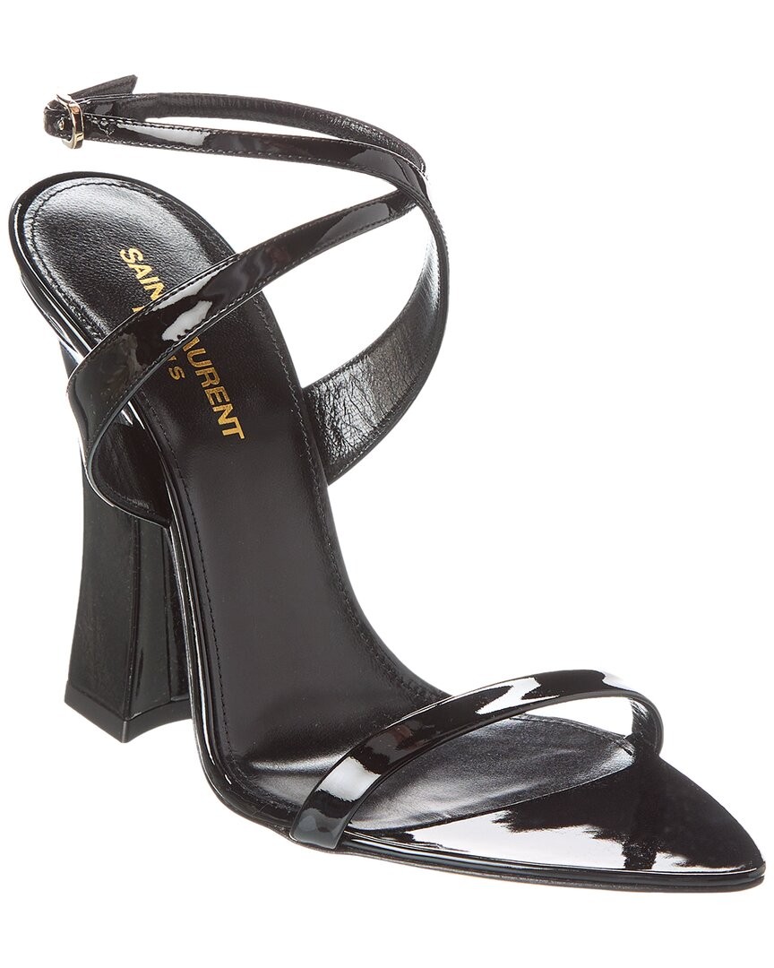 Saint Laurent Eva 110 Patent Sandal Womens Black 40 99390₽