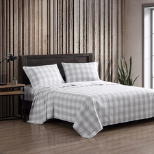 - King Sheets, Cotton Flannel Bedding Set, Brushed for Extra Softness, Cozy Home
