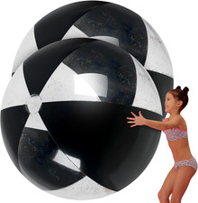 2 Pcs 60 Inch Giant Beach Ball Large Inflatable Pool Toy Balls Summer Swimming T