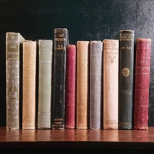 Antique Classic Literature 10 Book Lot - Hawthorne Longfellow Stevenson Lawrence