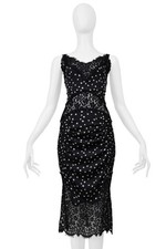 DOLCE & GABBANA BLACK LACE DRESS WITH STAR PRINT 2011