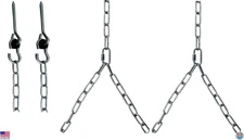 7.75ft Heavy-Duty Porch Swing Chain Set - 800lbs Zinc-Plated Kit with Carabiners