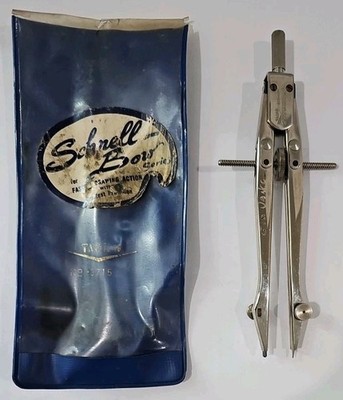 Vintage Tacro Schnellbow Series Compass No. 3715 w Original Case 5'' GERMANY