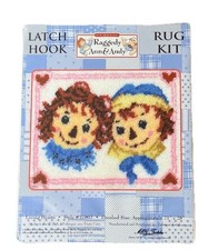 Loving Hearts "Raggedy Ann & Andy" Latch Hook Rug  Kit #37802 New