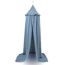 New Kids Bed Canopy Ruffles, Blue for Boys  Girls  Baby Frilled Cot Crib Tent