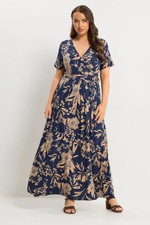 Image of Yours Curve Plus Size Womens Floral Maxi Dress