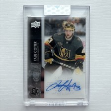 2021-22 UD Clear Cut Paul Cotter Rookie RC Auto Vegas Golden Knights