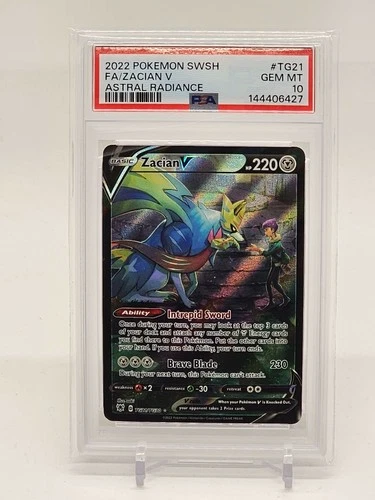 Zacian V TG21/TG30 Swsh10: Astral Radiance Gallery Holo PSA 10 Gem Mint