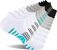 Ankle Socks Womens Athletic Cushioned Anti-Blister Running Cotton Low Cut Socks