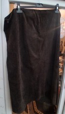 Samoon Wildlederrock dunkelbraun Gr 52 L/Bw ca 80/55 cm