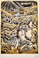 Albert LEMANT - L'Arche de Noé. 2002. Eau-forte originale, signée. Noah's Ark