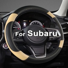 Customized Steering Wheel Cover for Subaru Forester, Outback, Crosstrek  Beige