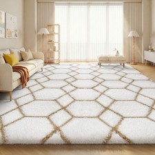 Fluffy Rugs Large Shaggy Rug Living Room Bedroom Anti-Slip Soft Carpet Floor Mat