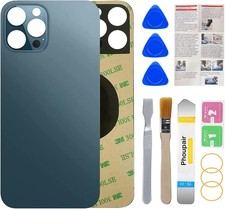 Rear Back Glass Replacement for iPhone 12 Pro Max 6.7 Inches All Pacific Blue