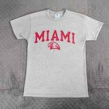 Miami University RedHawks T Shirt Y2K Russell Athletic Short Sleeve Men Small