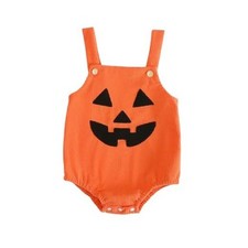 Baby Boys Girls Halloween Outfit Pumpkin Romper Ghost 12-18 Months Black