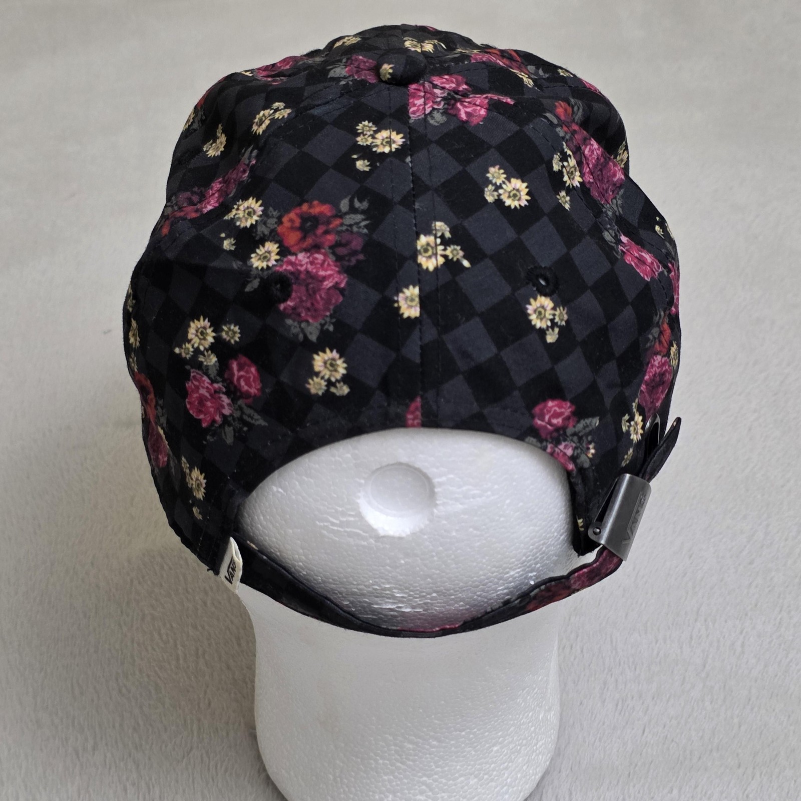 Vans Strapback Hat Cap Adjustable Black Floral Ch… - image 5
