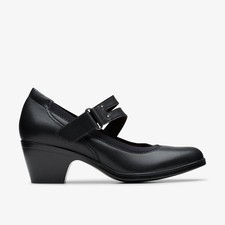 Clarks Women's Emily2 Janna Black Leather 26184129
