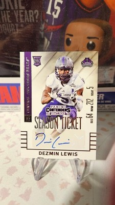 2015 Dezmin Lewis Contenders Draft Auto Rookie Card UCA Central Arkansas Bears