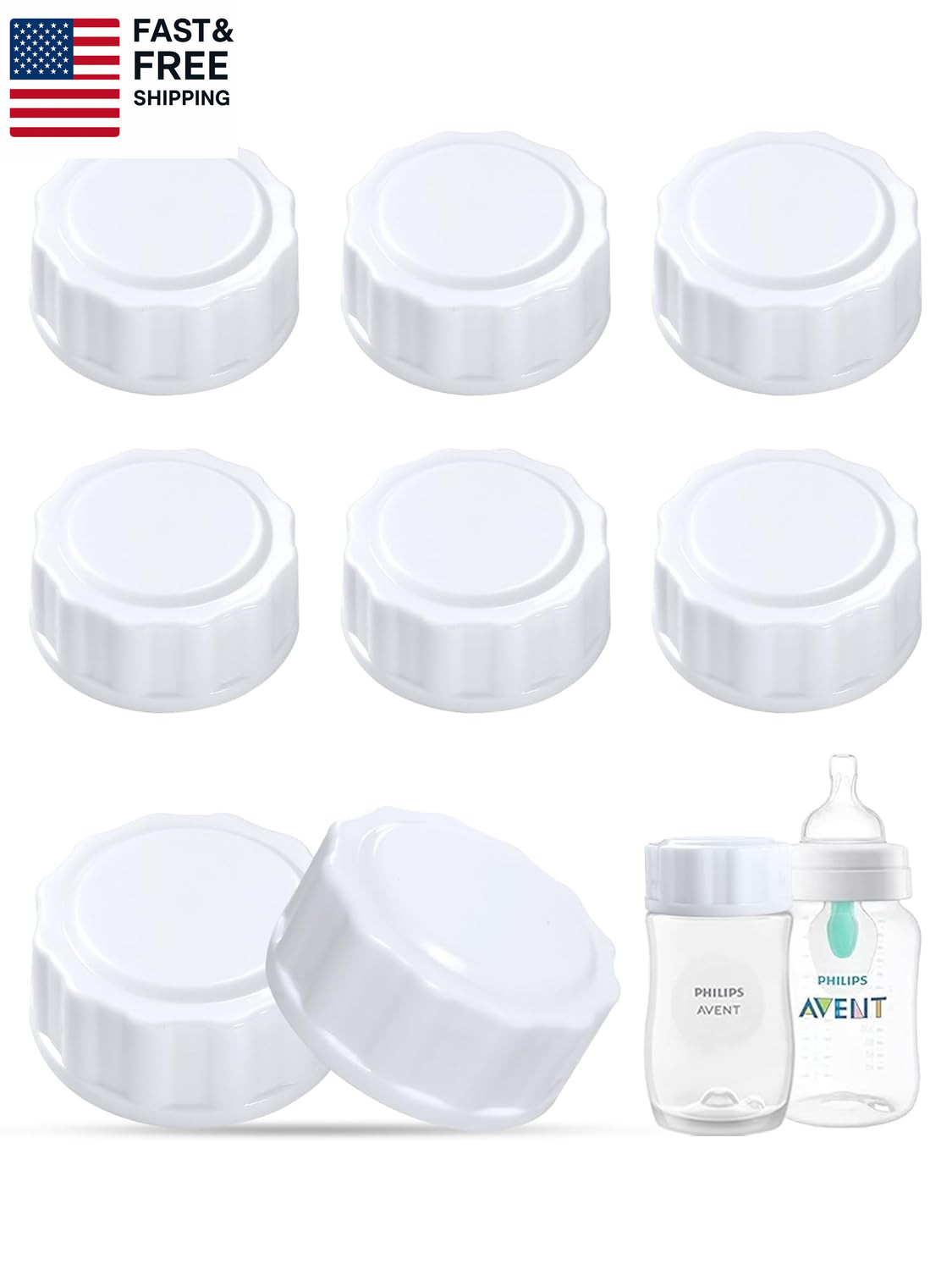 Travel and Storage Bottle Caps Compatible with Avent Baby Bo