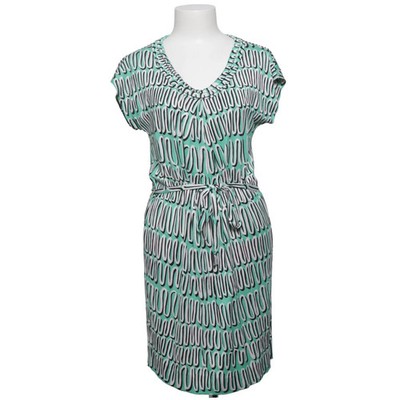 Diane von Furstenberg, Kleid, Größe: 36, Grün/Weiß/Schwarz, Sonstiges #nor
