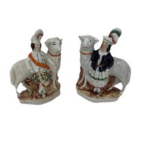 Scottish Highland Flatback Matched Pair Staffordshire Figurines Christmas Gifts