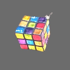 Rubik's Cube Christmas Tree Ornament / Collectible - Hard to Find