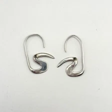 Vintage BOMA Sterling Silver 925 Toucan French Hook Dangle Earrings Bird Artisan