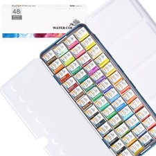 PHOENIX Artist Watercolor Paint Set - 12 Colors Half Pans Palette Quality Pigmen